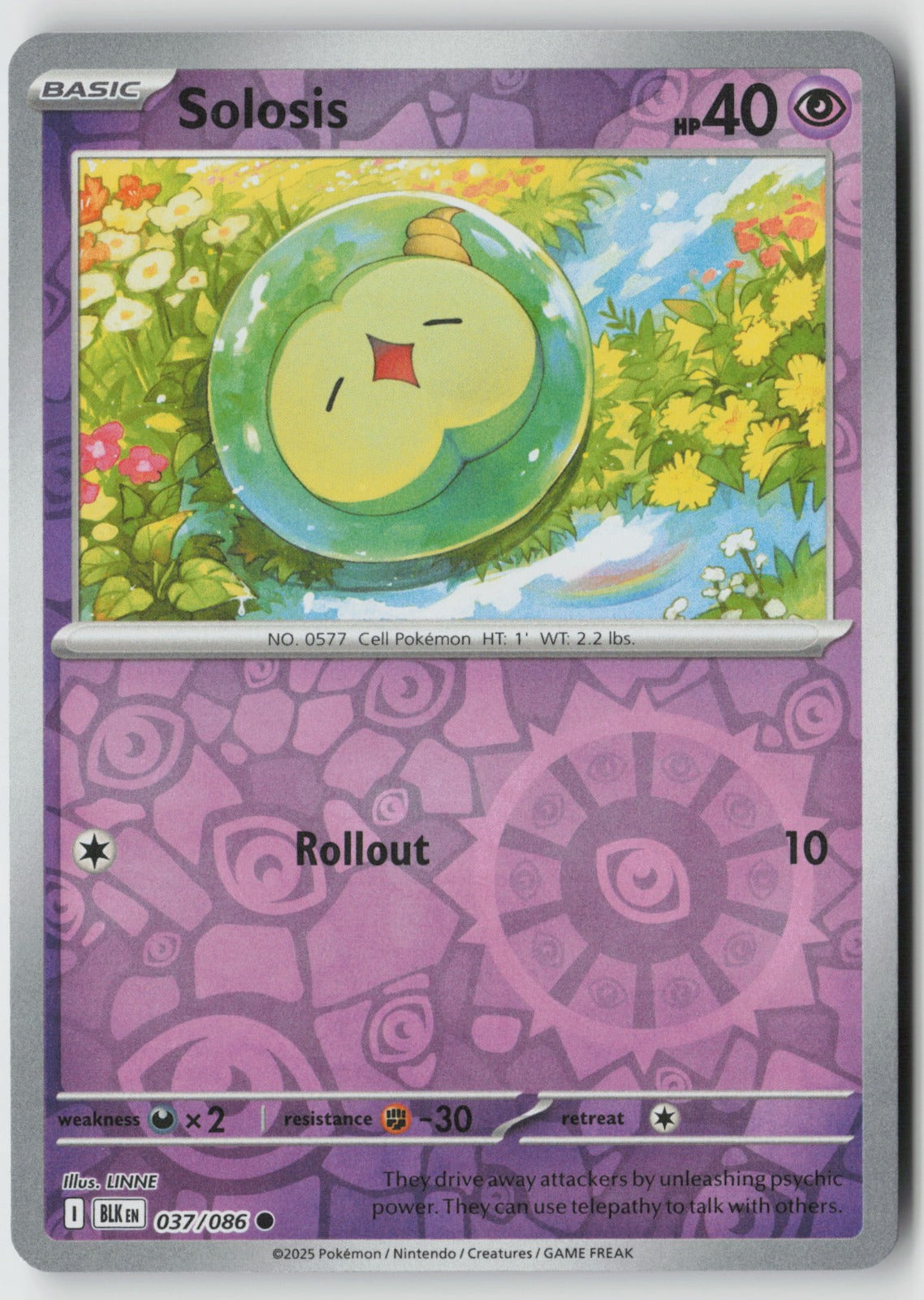 Solosis 037/086 SV: Black Bolt Common Reverse Holo NM LINNE