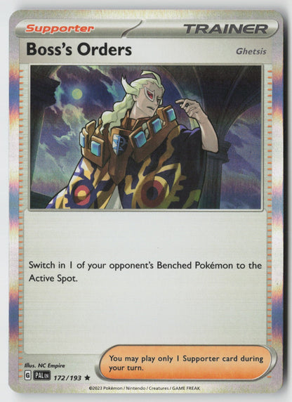 Boss's Orders 172/193 SV02: Paldea Evolved Rare Holo NM NC Empire