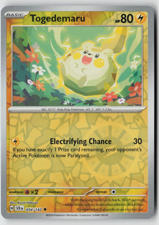 Togedemaru 054/142 SV07: Stellar Crown Uncommon Reverse Holo NM Rianti Hidayat