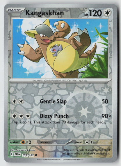 Kangaskhan 151/182 SV10: Destined Rivals Common Reverse Holo NM Anesaki Dynamic