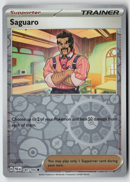 Saguaro 187/193 SV02: Paldea Evolved Uncommon Reverse Holo NM nagimiso