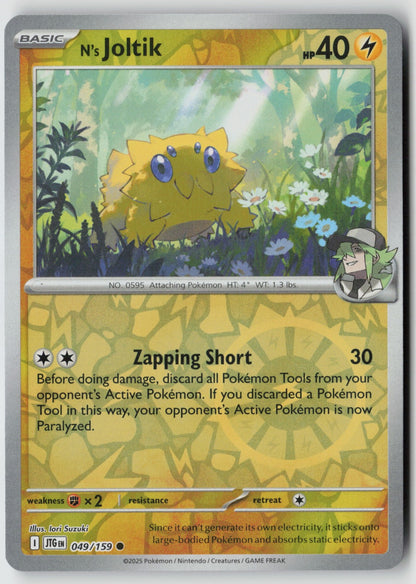 N's Joltik 049/159 SV09: Journey Together Common Reverse Holo NM Iori Suzuki