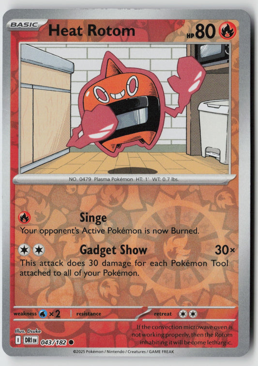 Heat Rotom 043/182 SV10: Destined Rivals Common Reverse Holo NM HYOGONOSUKE