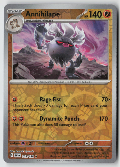 Annihilape 109/198 SV01: Scarlet & Violet Base Set Rare Reverse Holo NM