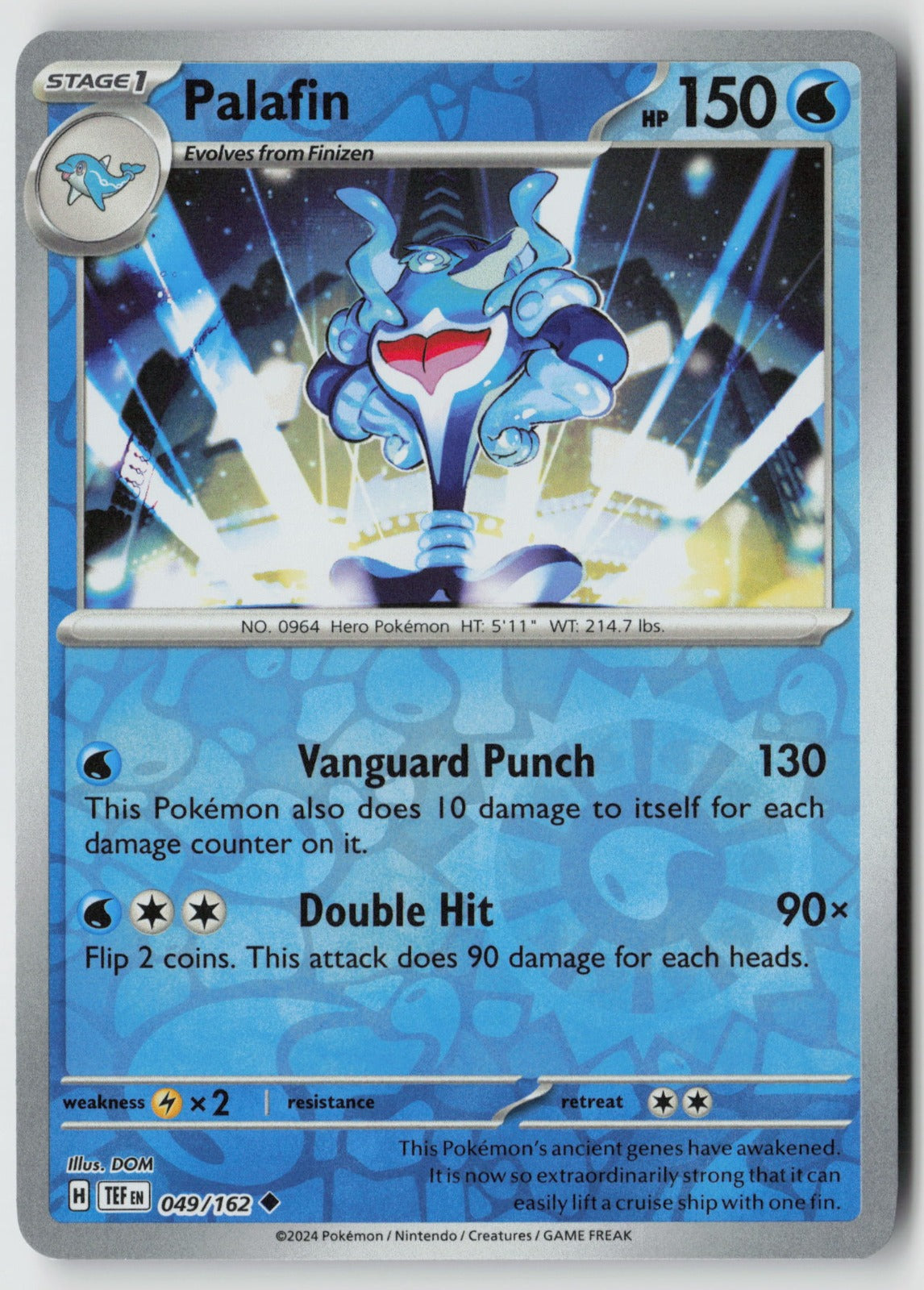 Palafin 049/162 SV05: Temporal Forces Uncommon Reverse Holo NM DOM