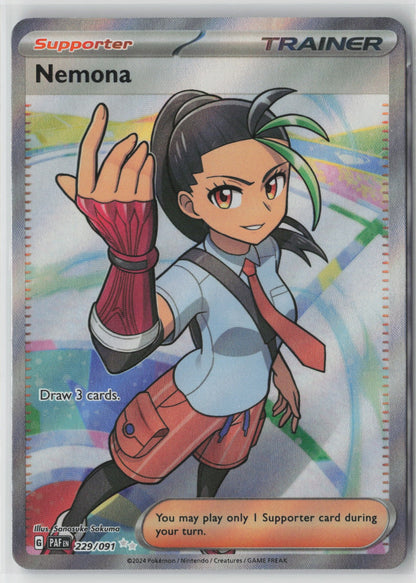 Nemona 229/091 SV: Paldean Fates Ultra Rare Holo NM Sanosuke Sakuma