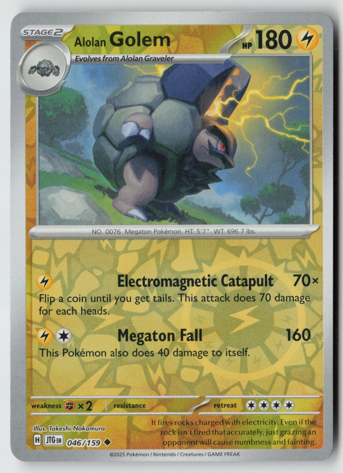 Alolan Golem 046/159 SV09: Journey Together Uncommon Reverse Holo NM