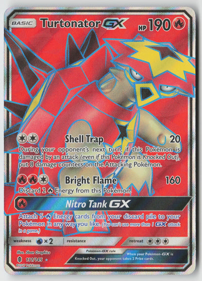 Turtonator GX (Full Art) 131/145 SM - Guardians Rising Ultra Rare NM 5ban