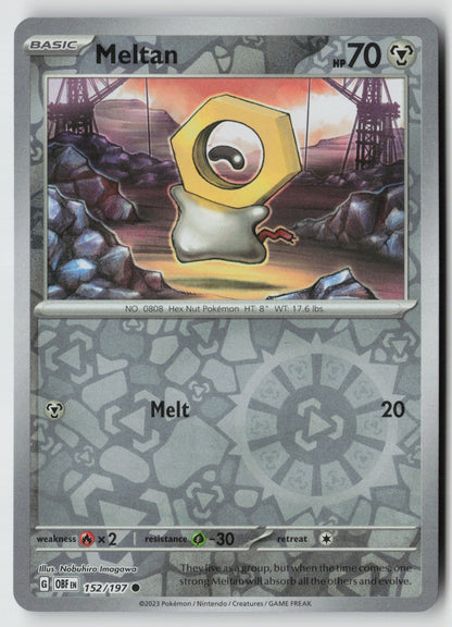 Meltan 152/197 SV03: Obsidian Flames Common Reverse Holo NM Nobuhiro Imagawa