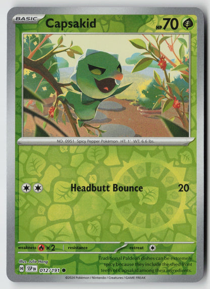 Capsakid 012/191 SV08: Surging Sparks Common Reverse Holo NM Julie Hang