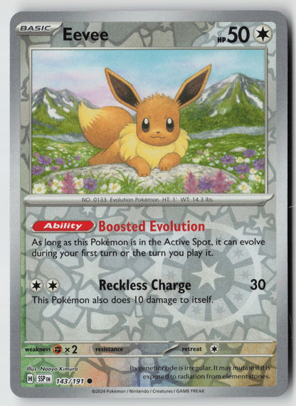 Eevee 143/191 SV08: Surging Sparks Common Reverse Holo NM Naoyo Kimura