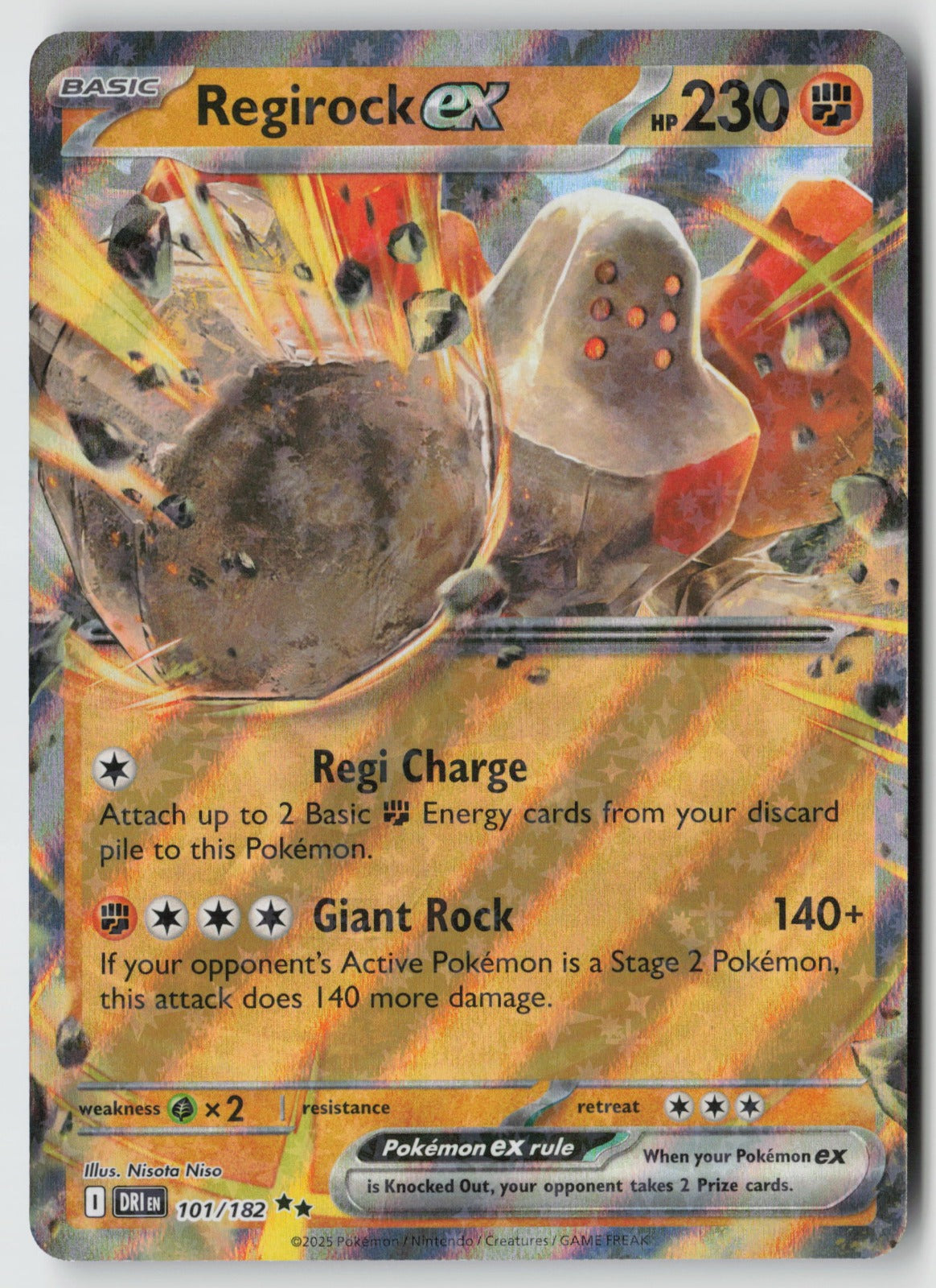 Regirock ex 101/182 SV10: Destined Rivals Double Rare Holo NM Minahamu