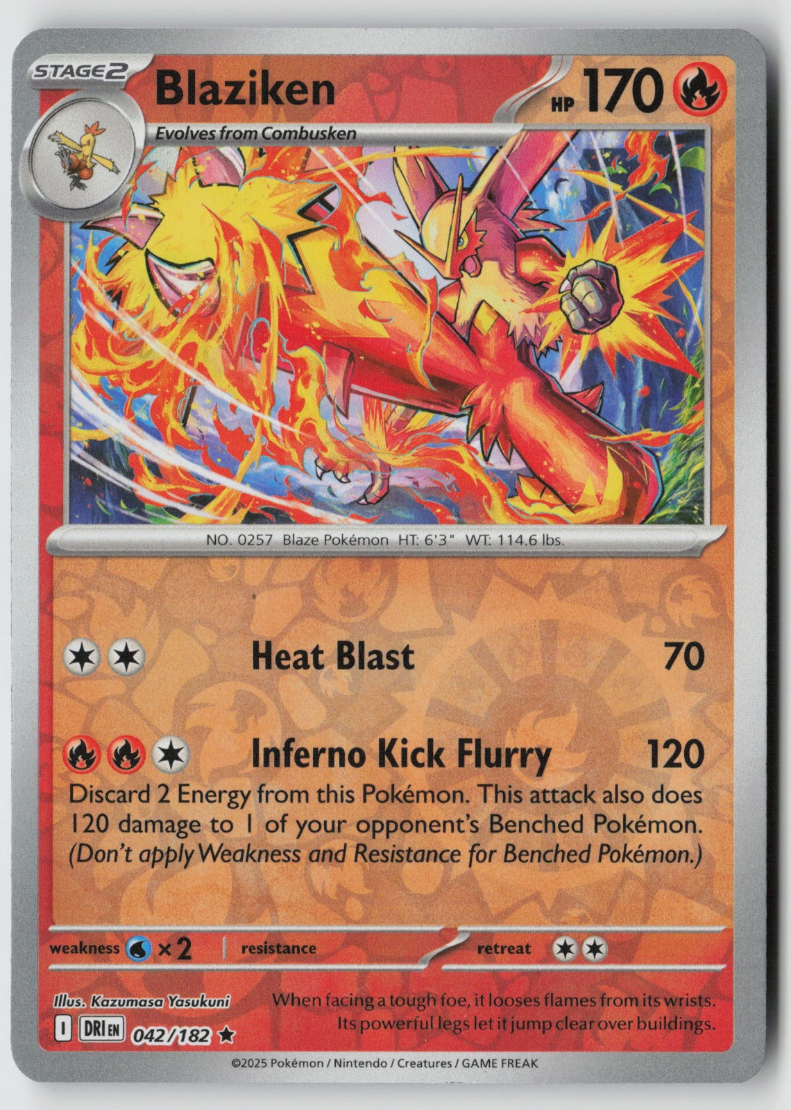 Blaziken 042/182 SV10: Destined Rivals Rare Reverse Holo NM Dsuke
