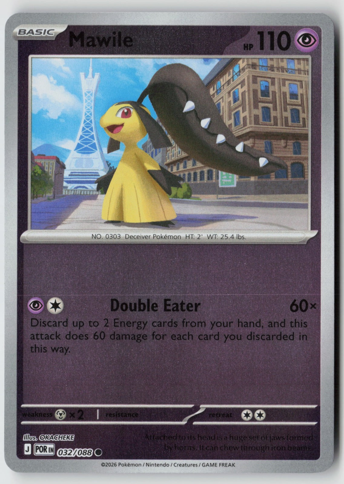 Mawile 032/088 ME03: Perfect Order Common Reverse Holo NM OKACHEKE