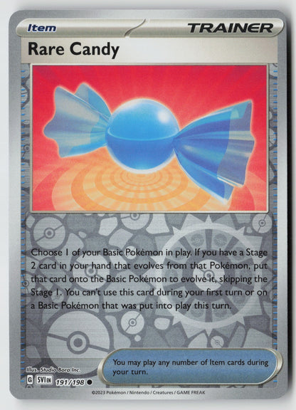 Rare Candy 191/198 SV01: Scarlet & Violet Base Set Common Reverse Holo NM