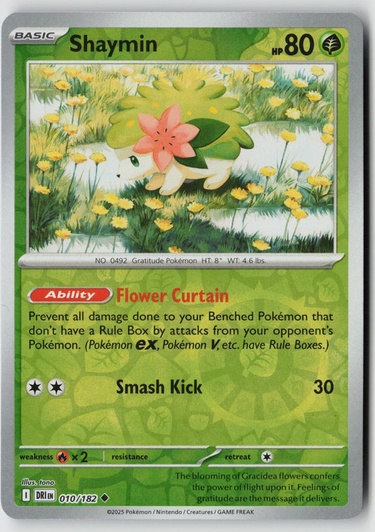 Shaymin 010/182 SV10: Destined Rivals Uncommon Reverse Holo NM tono