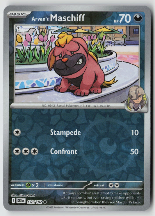 Arven's Maschiff 138/182 SV10: Destined Rivals Common Reverse Holo NM
