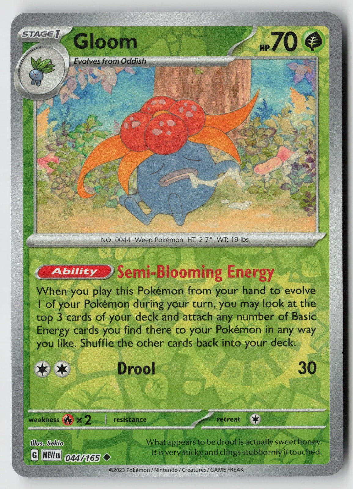 Gloom 044/165 SV: Scarlet & Violet 151 Uncommon Reverse Holo NM Sekio