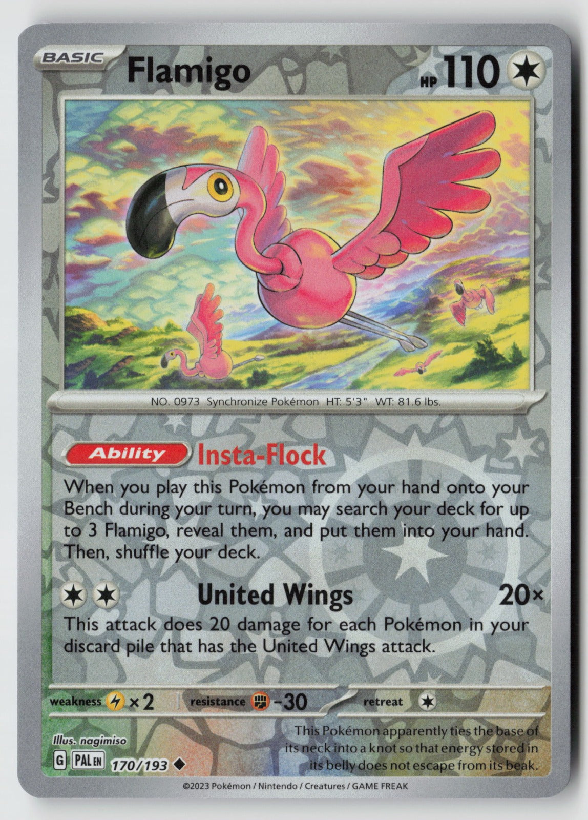 Flamigo 170/193 SV02: Paldea Evolved Uncommon Reverse Holo NM nagimiso