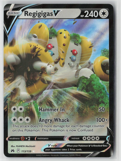Regigigas V 113/159 SWSH: Crown Zenith Ultra Rare Holo NM PLANETA Mochizuki