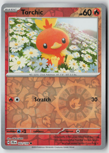 Torchic 022/159 SV09: Journey Together Common Reverse Holo NM OKACHEKE