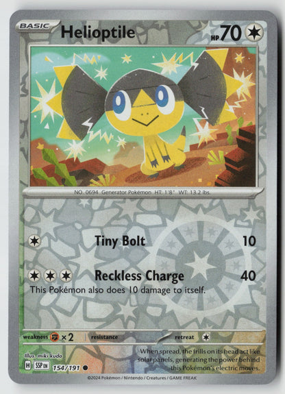 Helioptile 154/191 SV08: Surging Sparks Common Reverse Holo NM miki kudo