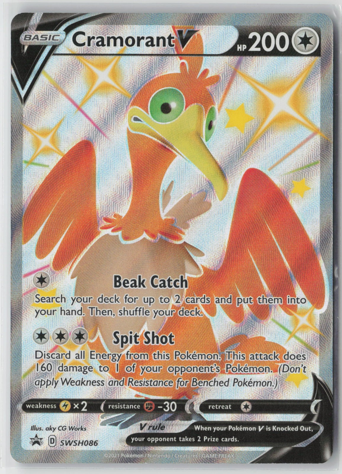 Cramorant V SWSH086 SWSH: Sword & Shield Promo Cards Promo Holo NM CG Works