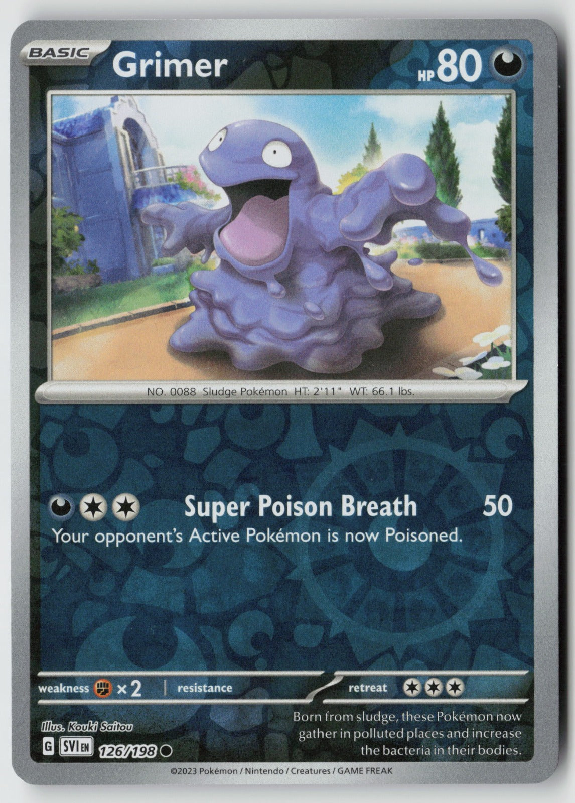 Grimer 126/198 SV01: Scarlet & Violet Base Set Common Reverse Holo NM