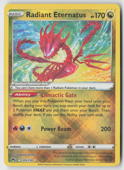 Radiant Eternatus 105/159 SWSH: Crown Zenith Radiant Rare Holo NM Himeno