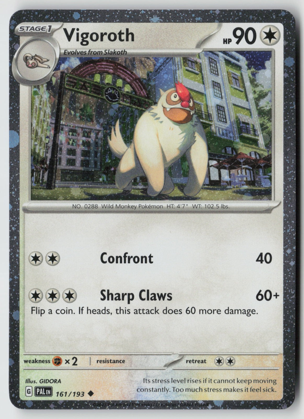 Vigoroth (Cosmos Holo) 161/193  Uncommon Holo NM Shin Nagasawa