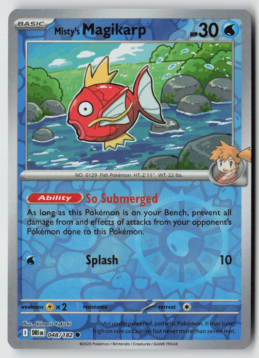 Misty's Magikarp 048/182 SV10: Destined Rivals Common Reverse Holo NM GOSSAN