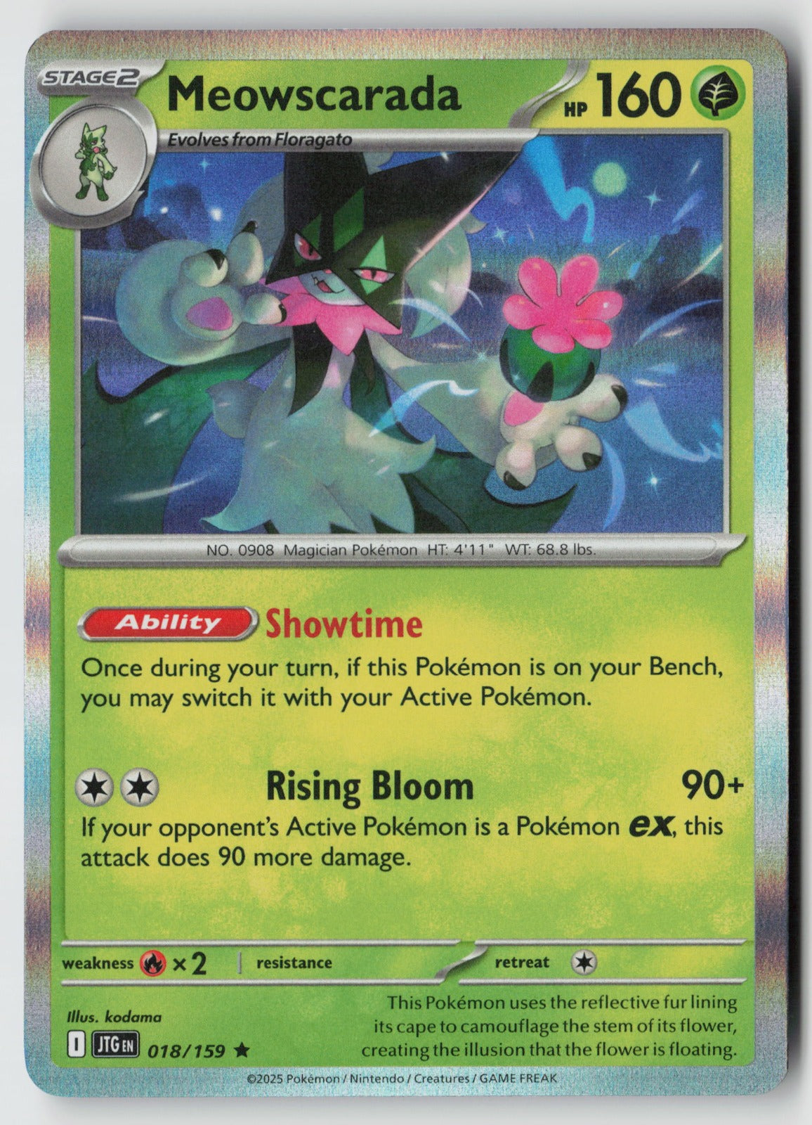 Meowscarada 018/159 SV09: Journey Together Rare Holo NM kodama