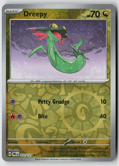 Dreepy 071/131 SV: Prismatic Evolutions Common Reverse Holo NM Scav