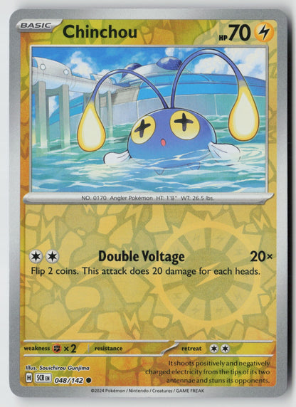 Chinchou 048/142 SV07: Stellar Crown Common Reverse Holo NM Souichirou Gunjima