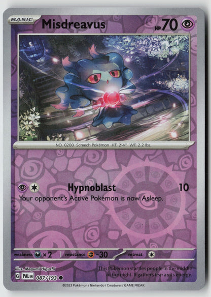 Misdreavus 087/193 SV02: Paldea Evolved Common Reverse Holo NM Megumi Higuchi