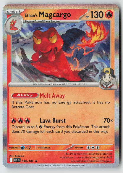 Ethan's Magcargo 036/182 SV10: Destined Rivals Rare Holo NM Krgc